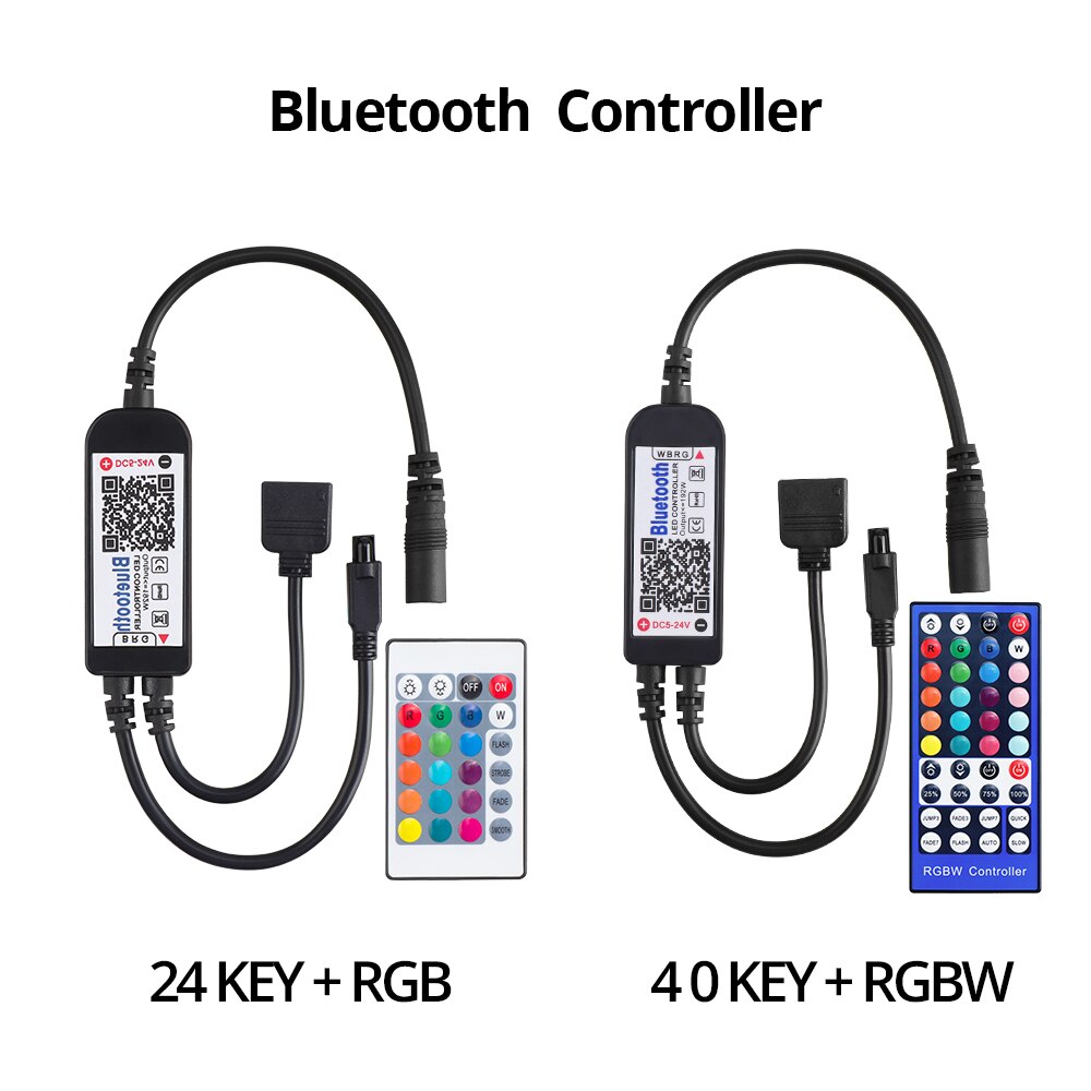 RGB RGBW Bluetooth LED Controller USB / 24 Keys / 40 Keys IR Remote Control / APP Control For RGB / RGBW / RGBWW LED Strip Light