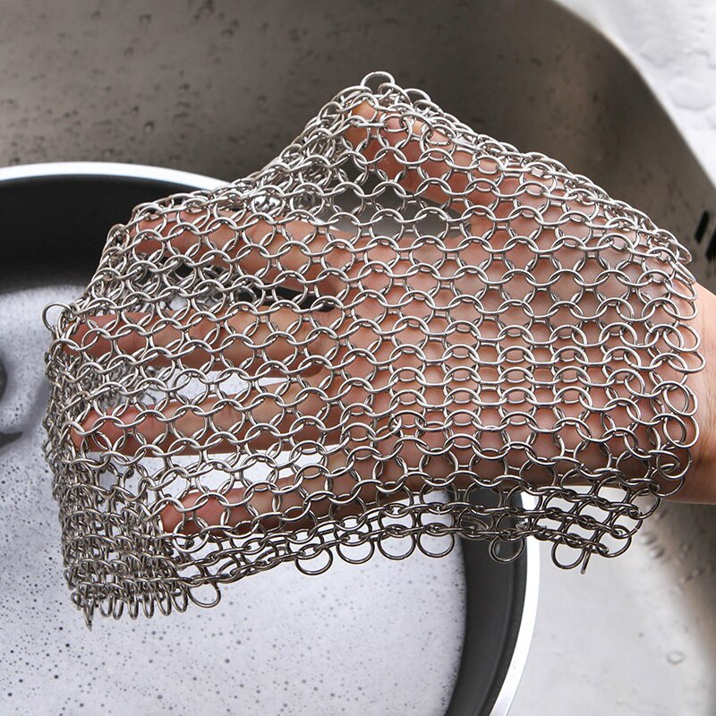 Housewares Kitchenware Clean Chain Mail Armor Kichen Chainmail Cleaning Housework Wire Cleaning Ball Tools Accessories