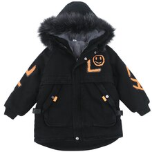 Jongens Winter Jas Kinderen Tiener Jongen Dikke Jas Kinderen Kleding Bont Parka Gewatteerde Parka 3 4 5 6 7 8 9 10 12 Years1