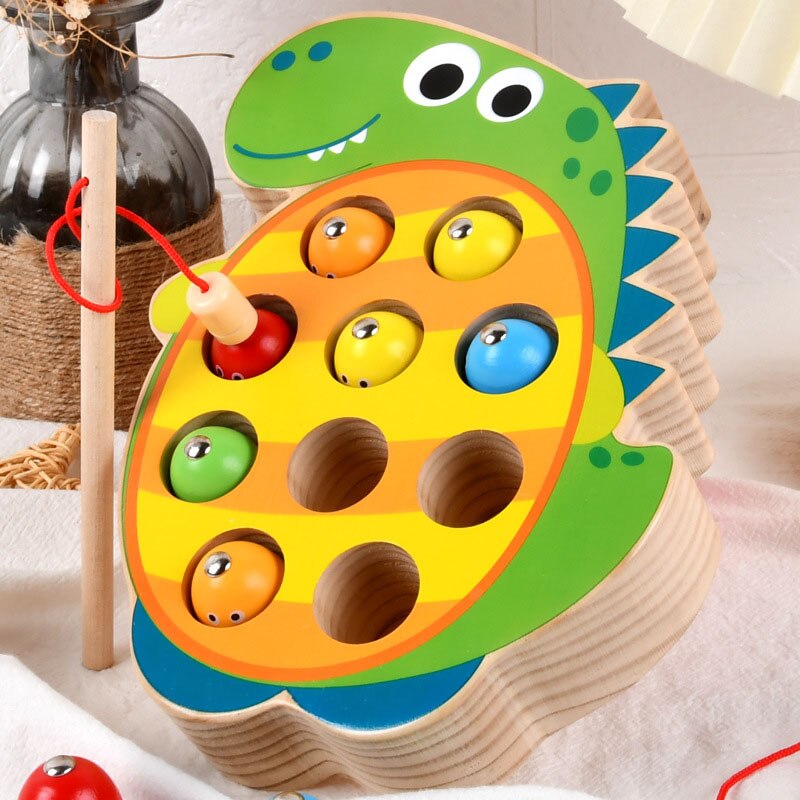 Montessori Toys Cognize Educational Toys For Children Kids Toys Harvest carrots Montessori Materiales Apple Magnetic Wooden Toys: Crocodile