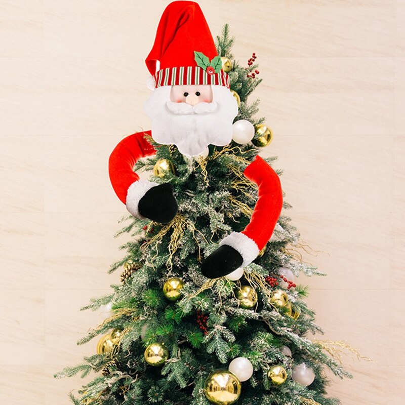 Kerstversiering Kerstboom Knuffel Boom Top Cartoon Kerstboom Top Decoratie Oude Man Knuffel Boom