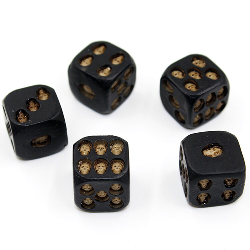 5 Pcs Grinning Bar Accessories Leisure Toys Board Game Entertainment Poker Resin Skull Dice Party Vintage Devil Gambling Cube: Default Title