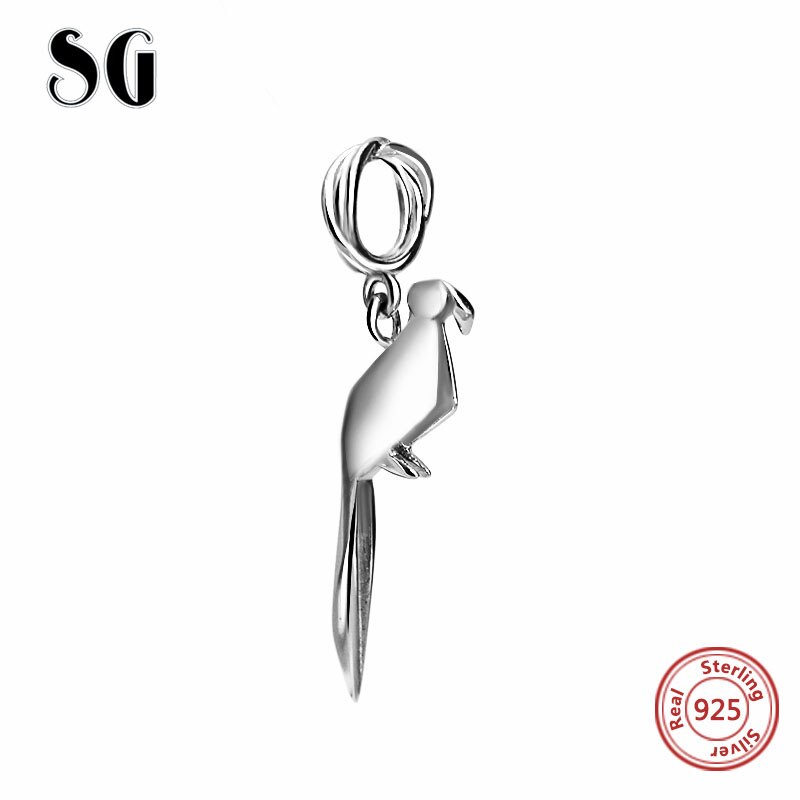 Sg 925 Sterling Zilver Mooie Origami Little Konijn Paard Boot Diy Bedels Hangers Kralen Fit Authentieke Europa Armband Sieraden: D5105