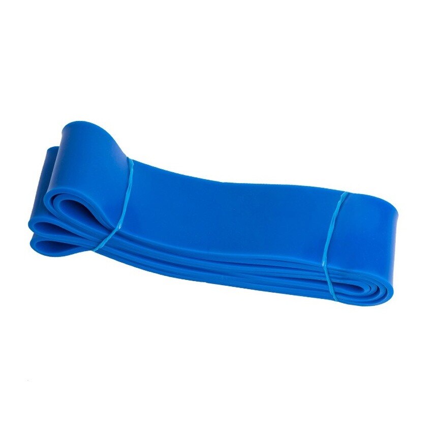 Krachttraining yoga spanband sport fitnessapparatuur revalidatietraining weerstandsband platte rubberen band: Blauw