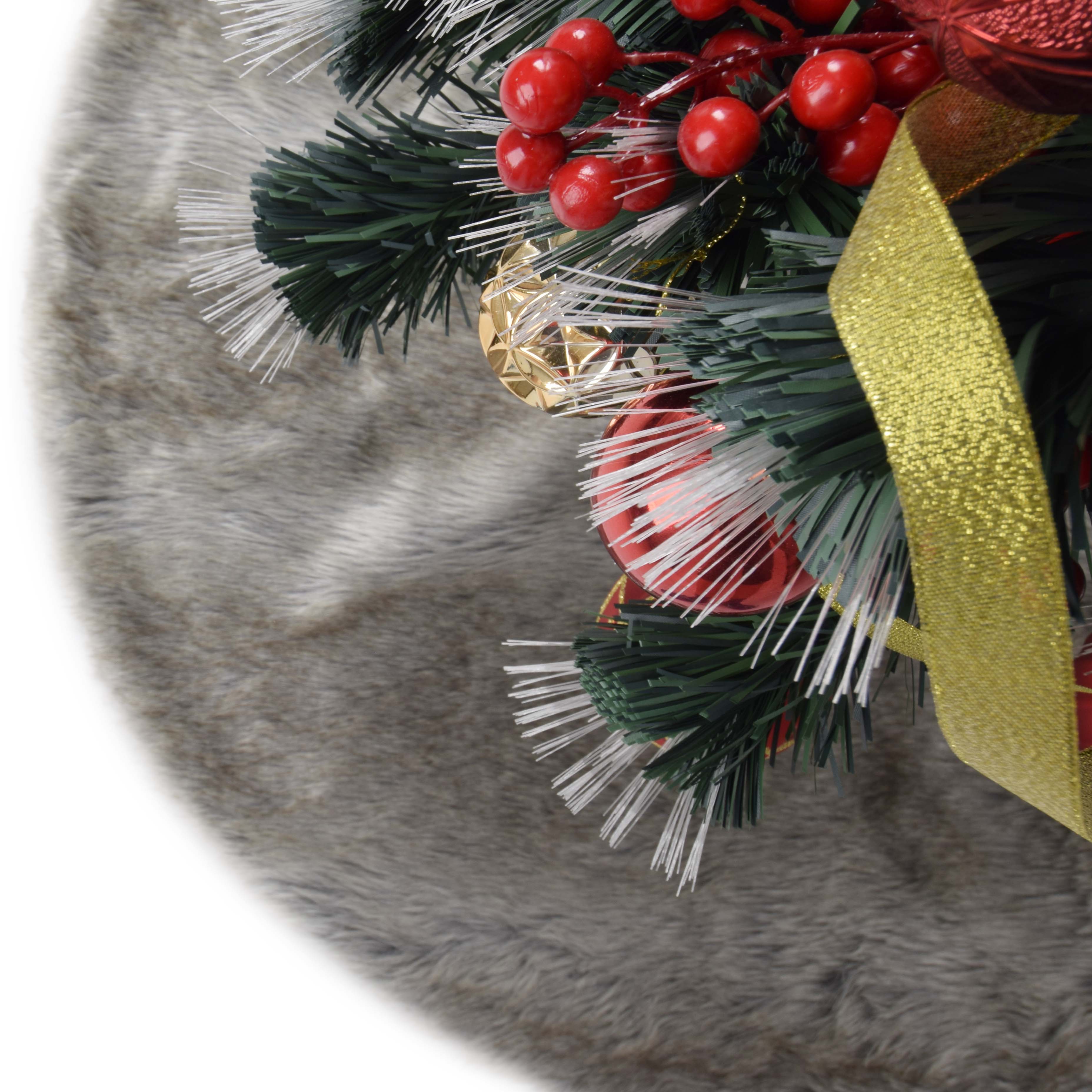 Kerstboomrok | Faux Fur | Beige | 55cm