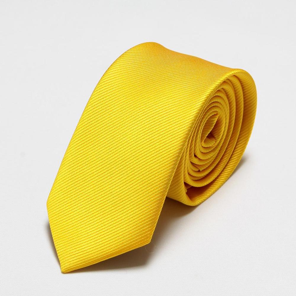 men ties novelty mens neck Slim Tie Turquoise blue neckties cravat ascot solid color wedding business: Yellow