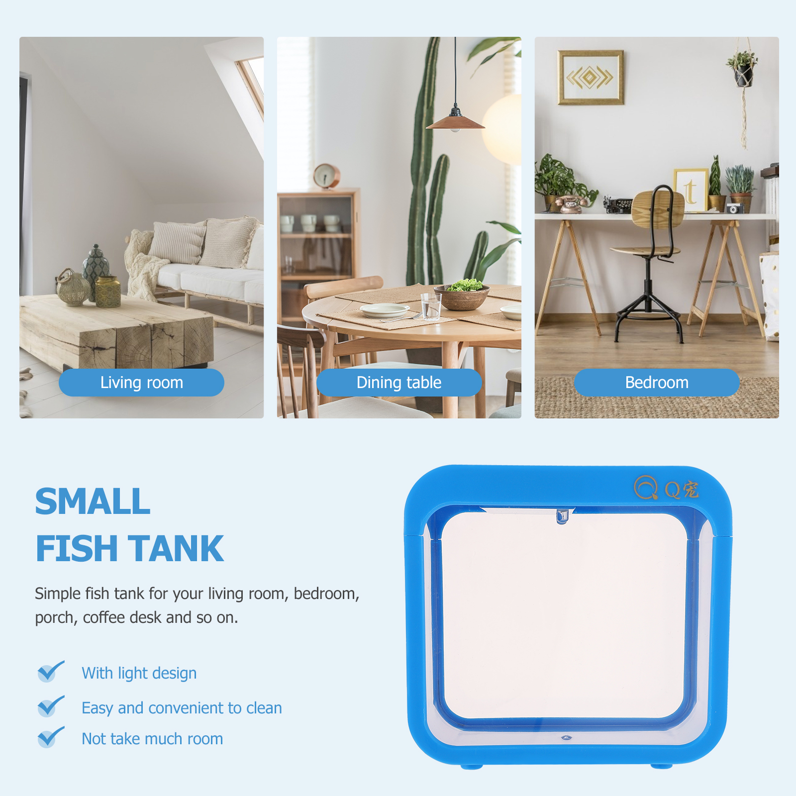 Plastic Aquarium Desktop Aquarium Ornament Mini Incubatie Aquarium Vis Battle Case Met Licht