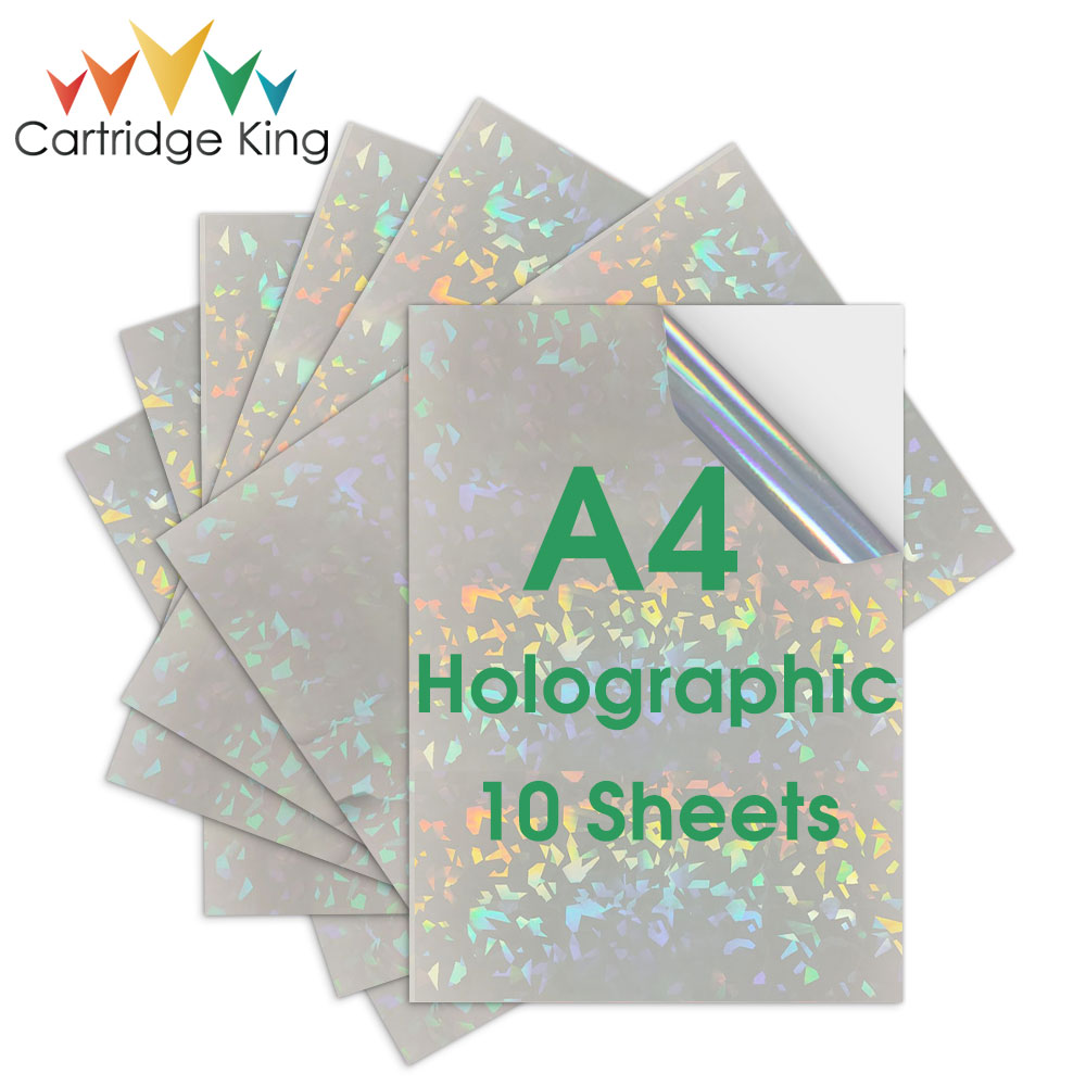 10 Sheets Shiny Silver Self-adhesive Printable Vinyl Sticker Paper A4 Printer Paper Waterproof Label Stickers for Inkjet Printer: Grass