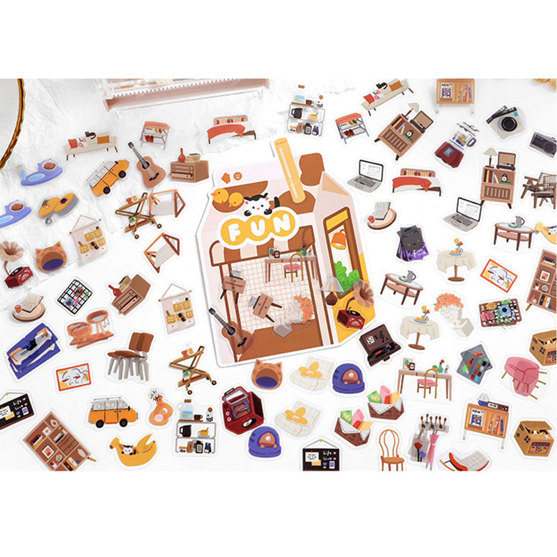 100PCS Cute Life Small Objects Stickers DIY Scrapb... – Vicedeal