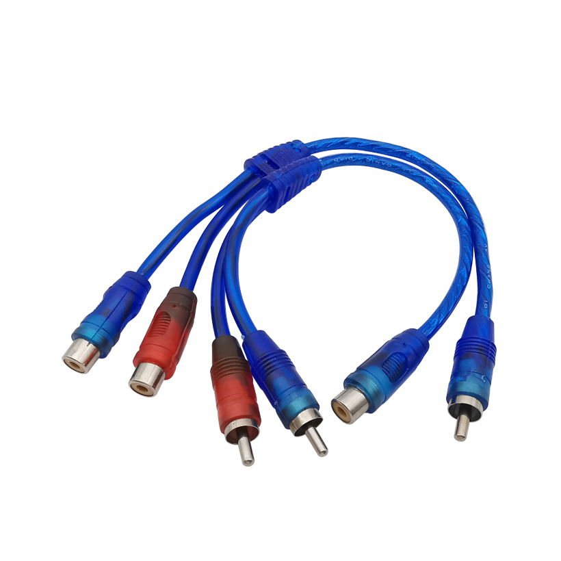 1 Uds. 1 macho a 2 hembra/1 hembra a 2 conector RCA macho Y Cable divisor adaptador Cable convertidor para teléfono MP3 de coche
