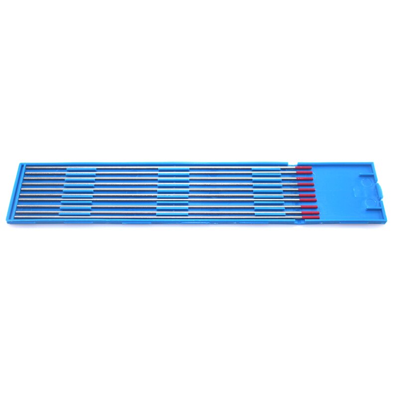 Électrode en tungstène, Code de couleur rouge, 10 pièces, tête à électrode en Thorium, 150MM, aiguille/fil pour Machine à souder SUPER TIG WSME