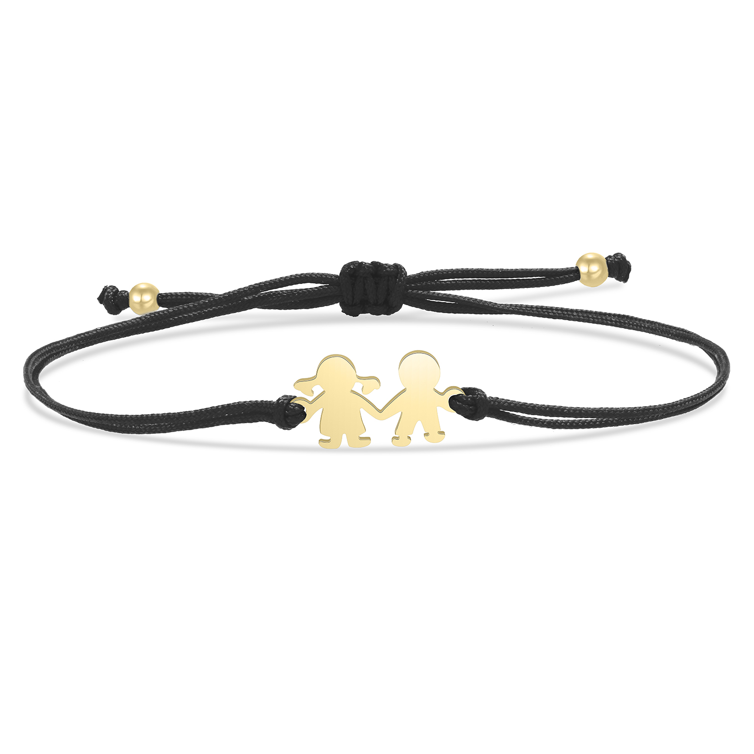 Vergulde Roestvrij Staal Delicate Gepolijst Twee Leuke Meisjes Bedelarmband Vrouwen Meisje Liefde Hart Vriendschap Sieraden: Reddish Brown