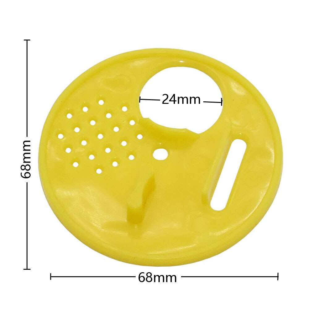 Porte ronde en plastique pour ruche, sortie unique pour abeilles, Ventilation d'entrée, outils de nid, fournitures d'apiculture, 50 pièces: YELLOW