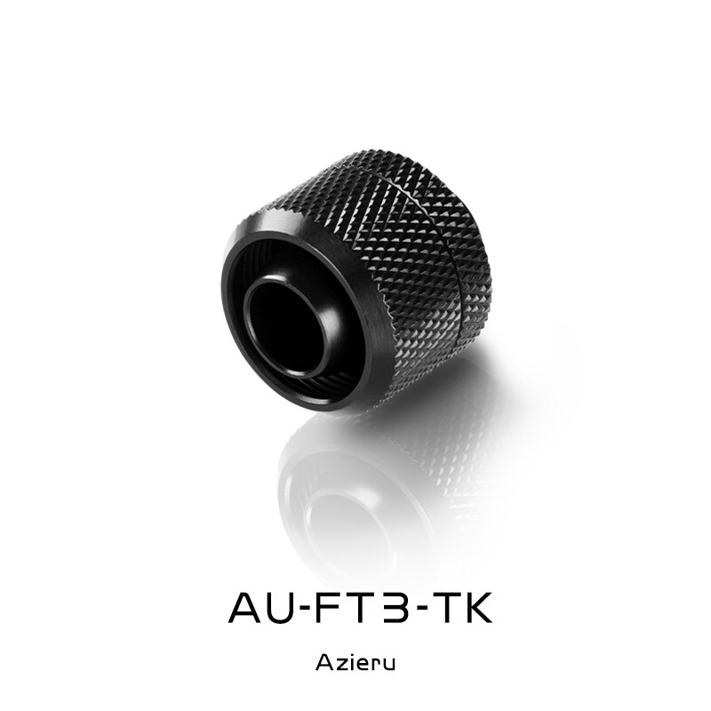 4PCS Azieru 10X16mm Soft Tube Connector For PVC/PE Flexible Tubing PC Water Cooling Fitting Silver / Black AU-FT3-TK