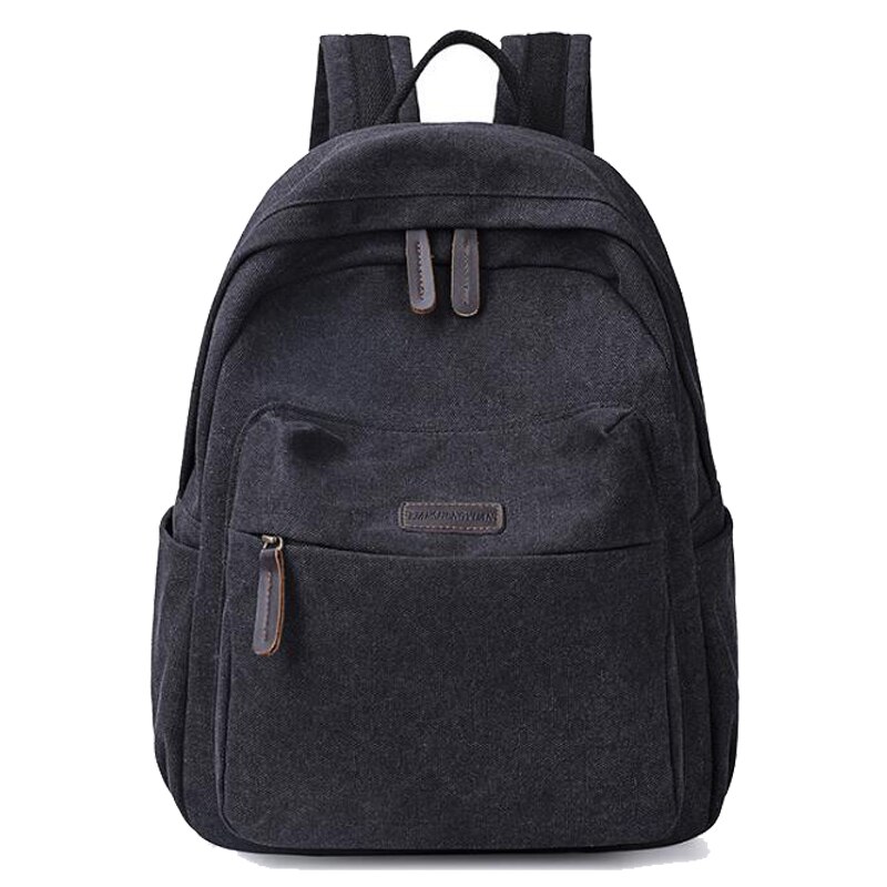 Chuwanglin Vintage Canvas Rugzak Vrouwen Casual Schooltassen Licht Tienermeisjes Rugzak Mochilas Mujer Kleine Tas F86029: Black