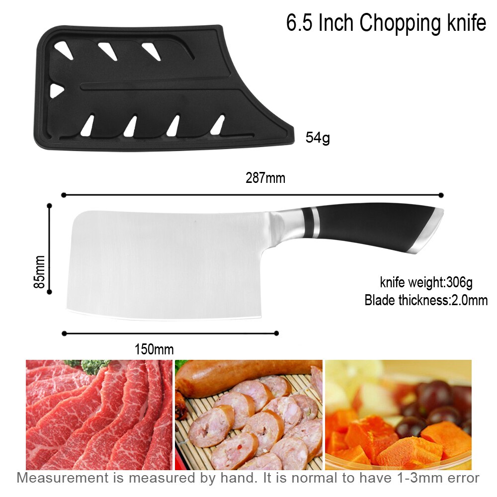 Damask Japanese Kitchen Knife Set Economical Stainless Steel 3Cr13 Sharp Blade Non-Slip Handle Chef Knife Set Cooking Knives: 6.5 inch Chopping
