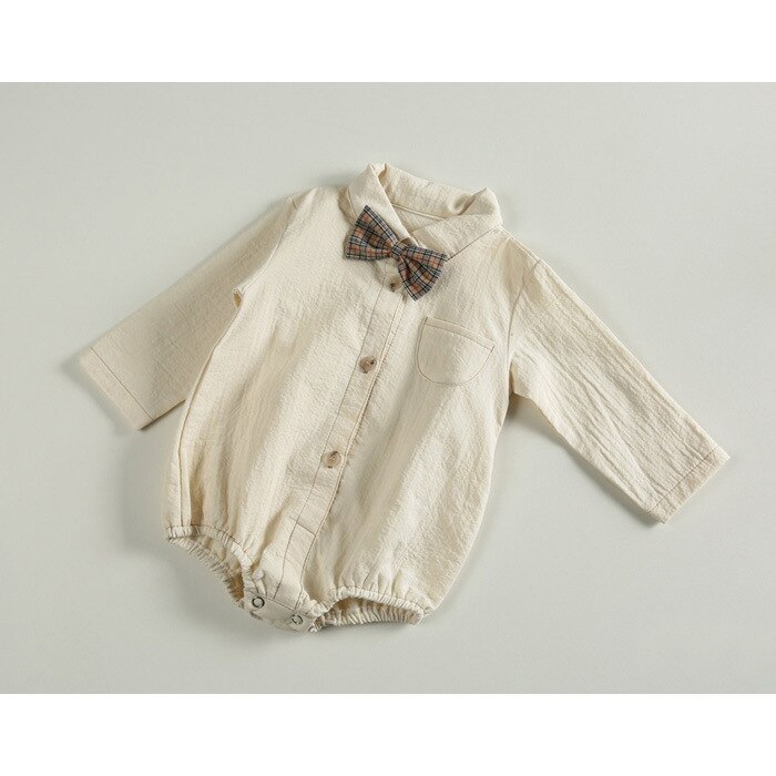 5358 Baby Bodysuit Herfst Comfortabele Gentleman Strikje Een Stuk Kleding 100 Dagen Party Kleding Met Lange Mouwen Voor Jongens meisjes