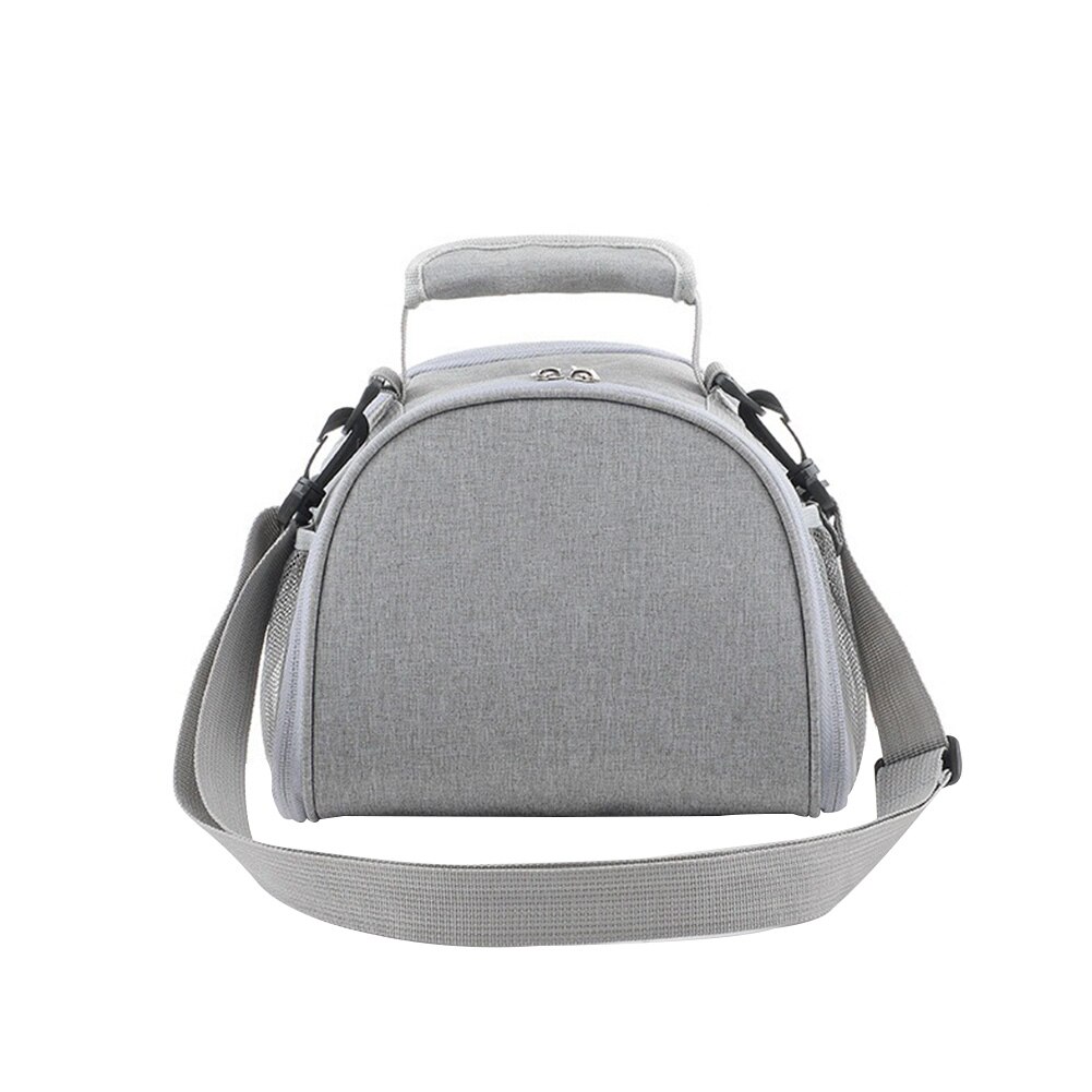 Lunch Bag Carry Mode Opslag Slijtvast Schouder Rits Draagbare Thermische Verstelbare Riem Waterdichte Oxford Doek Effen: Grey