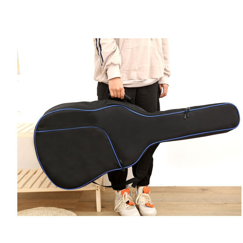 Funda de guitarra acústica clásica de 41 pulgadas, gruesa, de Balladry, con cadena de acero, funda de guitarra, accesorios para mochila