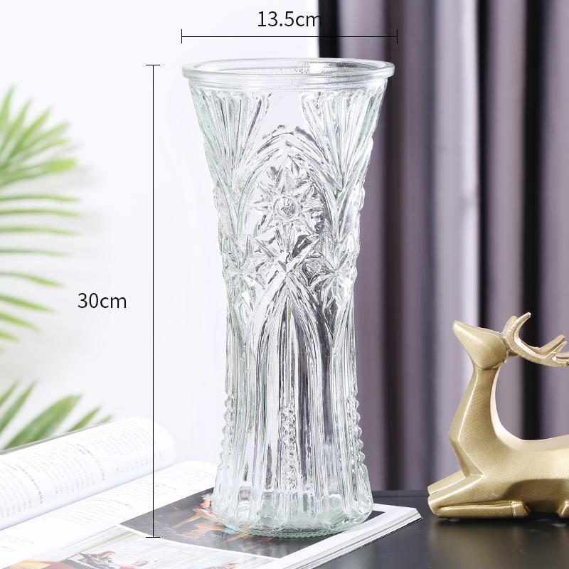 Vase Extra Large en verre, bambou, Rose, lys, décoration pour la maison, Arrangement de fleurs, pour le salon: H