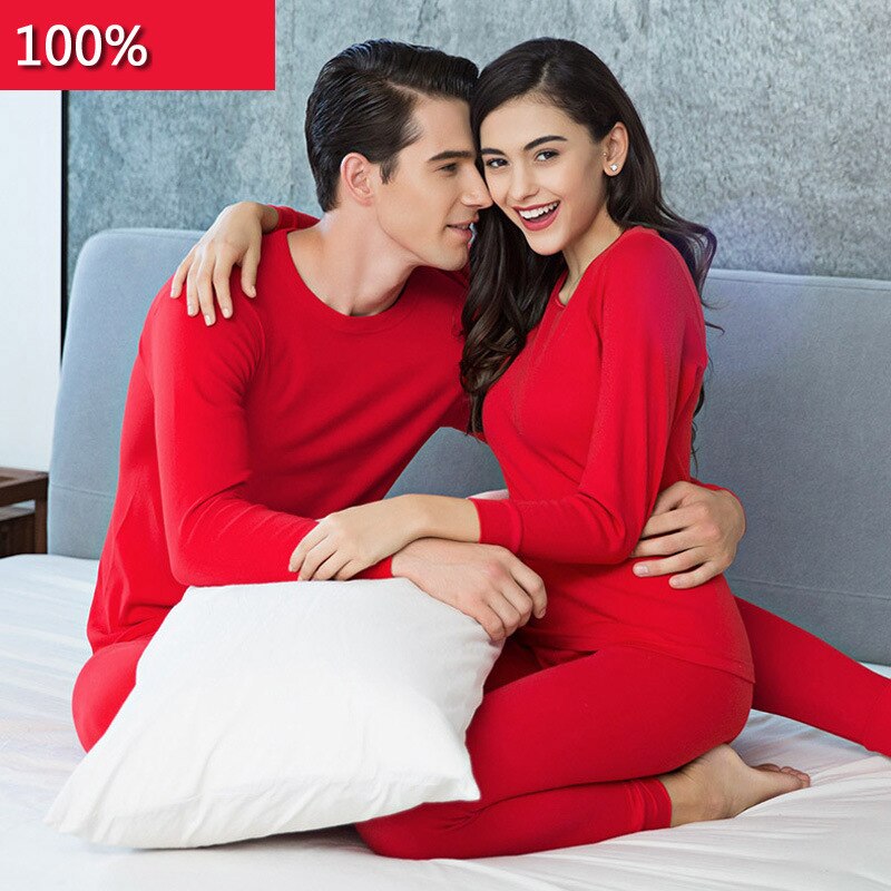 Men Women Plus Size Winter Cotton Thicken Plush Thermal Underwear Lovers Warm Long Johns Male Sleepwear