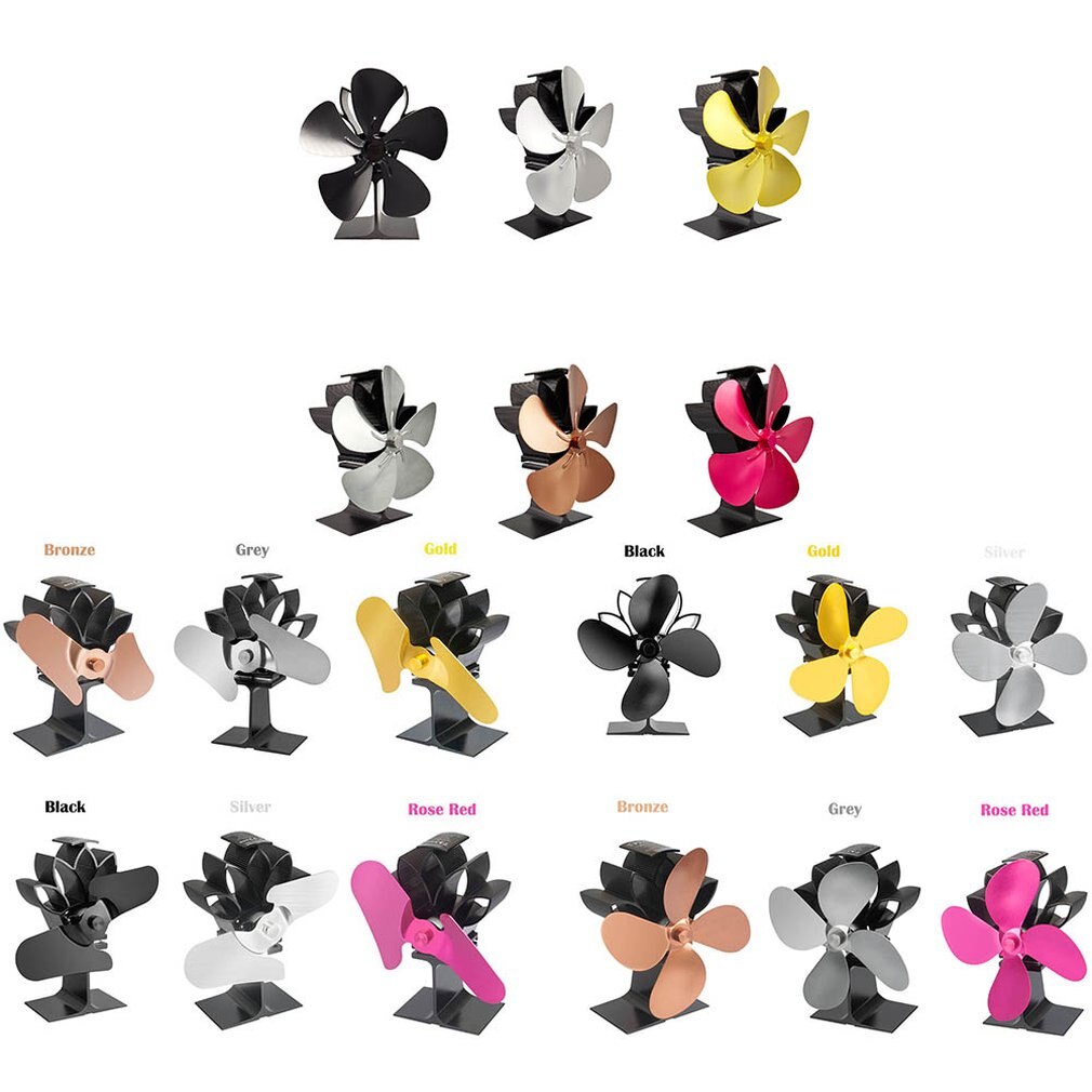 Stove Fan For Fireplace Wood Log Burner Powered Eco Fan Fireplace Fan Thermal Power Fan Heat Powered Stove Fan