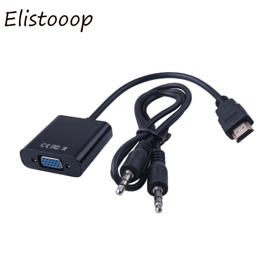 HDMI Male to VGA Female adapter with aduio cable HDMI splitter to VGA converter Digital Analog HD 1080p For PC Laptop Tablet