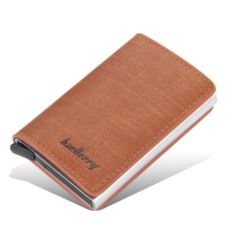 Portefeuille Homme Rfid Wallet Carteira Masculina Card Men Porte Carte Cartera Hombre Tarjetero Billetera Leather Credit Holder: Brown