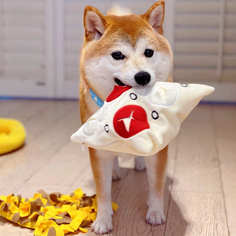 Snuffelmat voor huisdieren, hondenspeelmat voor katten, trainingsdeken voor huisdieren, pizzapatroon voor huisdieren, verborgen voedsel snuffelmat, voermat voor huisdierensnacks, neuspad voor huisdieren