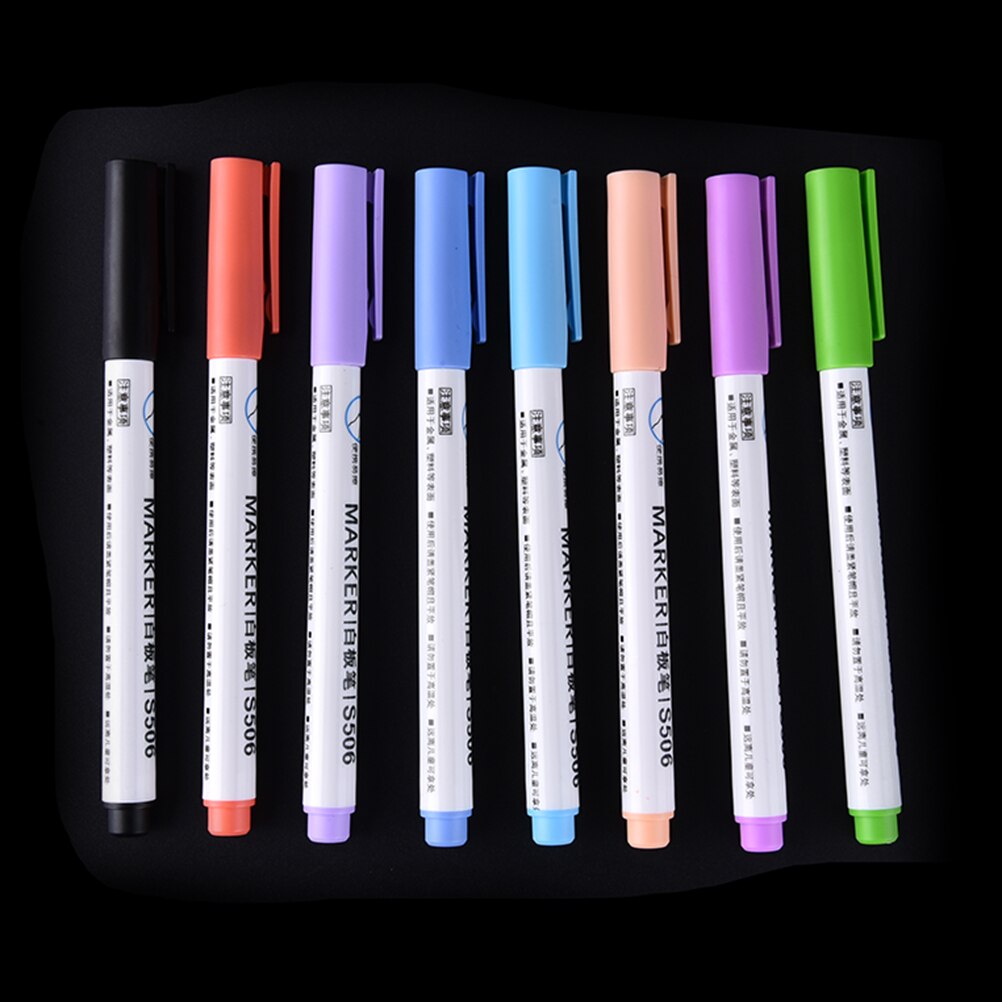 Rotulador de madera rotulador de roca, color blanco, de tinta bolígrafos de papelería, suministros escolares y de oficina, marcador de: 8pcs