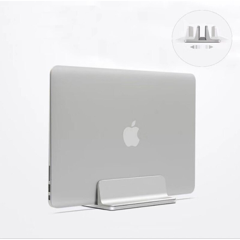 Bärbar datorhållare justerbar vertikalt stativ bokställ platsbesparande bordsfäste stativplatta för apple macbook lenovo dell