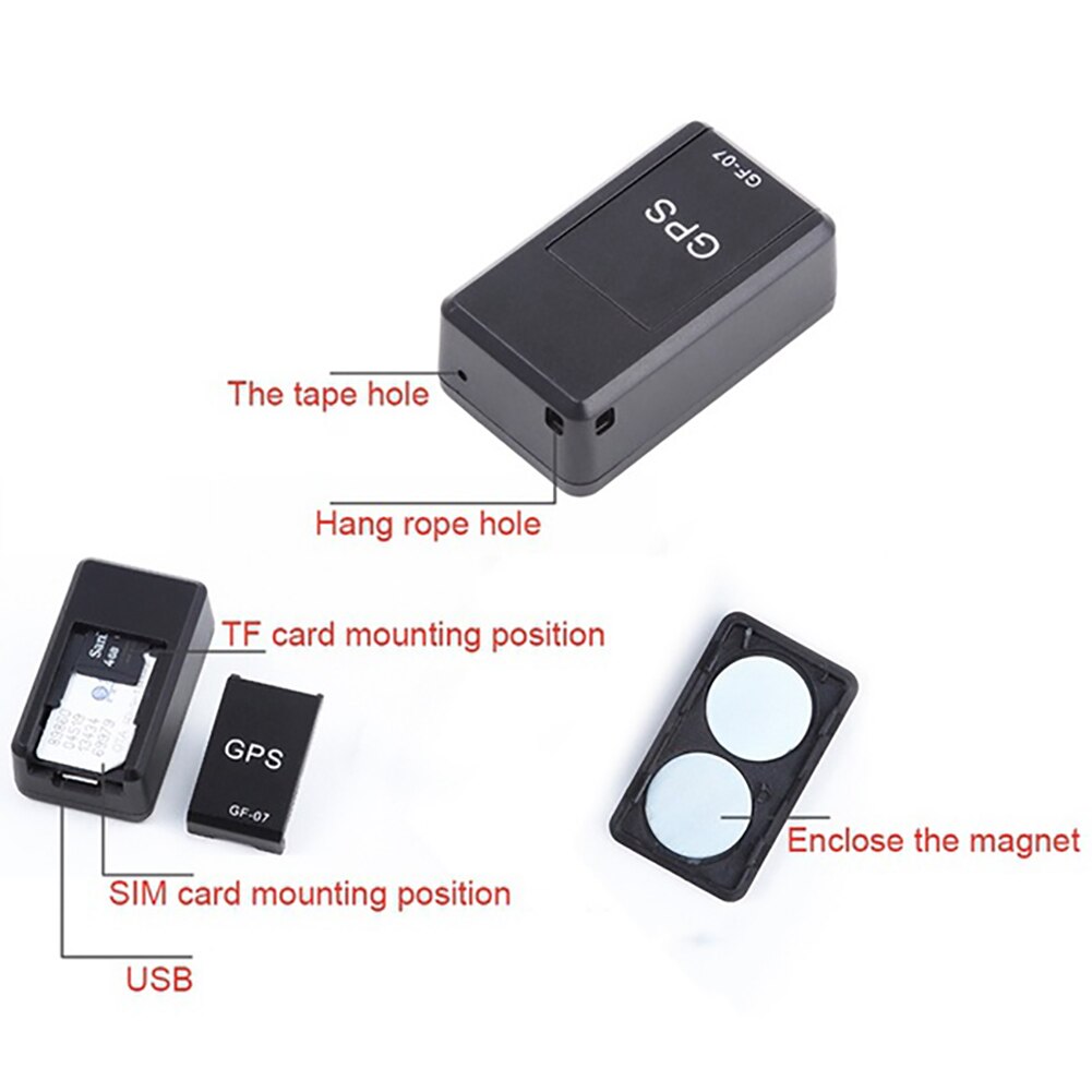 Mini Car GPS Locator Device Magnetic Adsorption Recording Anti-Lost Device Voice Control Can Record