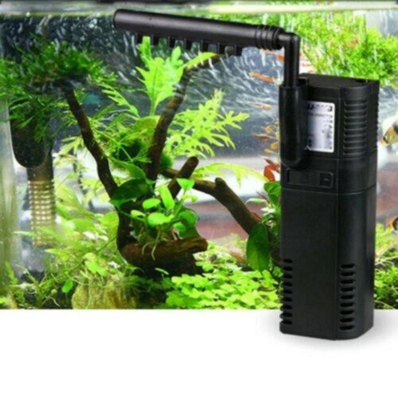 Aquarium Built-In Filter Fish Tank Submersible Internal Filter Adjustable Water Flow
