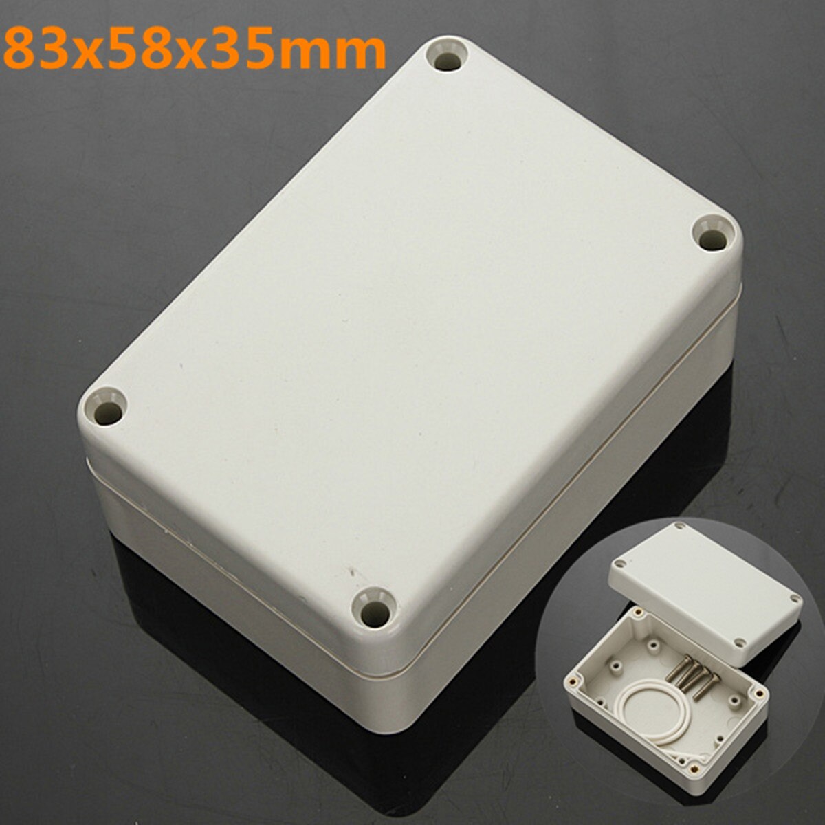 Waterproof Plastic Enclosure Box Electronic Project Instrument Case Electrical Project Box Outdoor Junction Box Housing: B 83x58x35