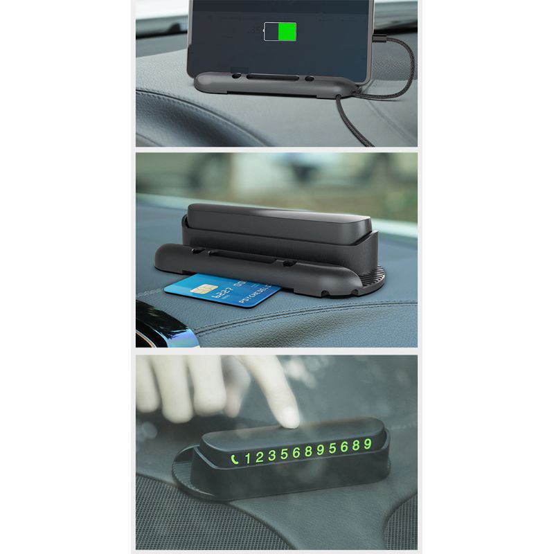 Auto parfum parkeer kentekenplaat verborgen lichtgevende luchtverfrisser telefoonkaarthouder
