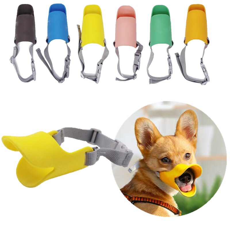 Siliconen hondenmuilkorf, schattige eendenmuilkorf, anti-bijtmasker voor honden, stop blaffen, kleine grote hondenbek, muilkorven, huisdieraccessoires voor honden.