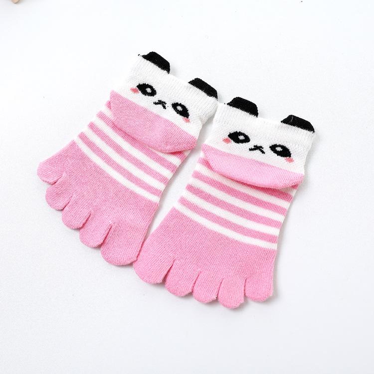 1 Pcs Cartoon Leuke Vijf Vinger Sokken Kids Sokken Jongens Meisjes Kinderen Sokken Ademende Sokken: Roze / 1-3Y