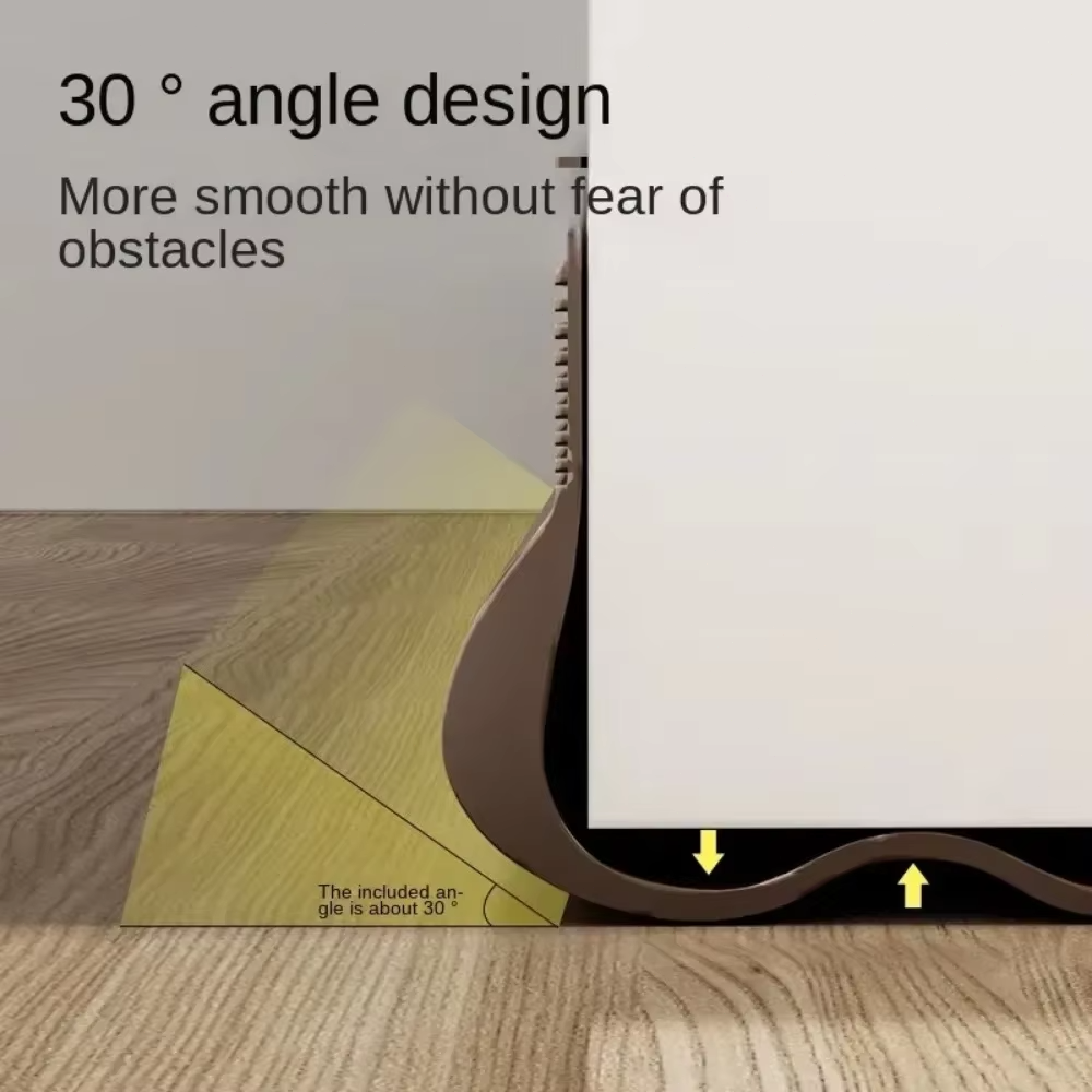 Joint inférieur de porte flexible en PVC, bouchon anti-froid pour l'insonorisation, protection d'écart sous la porte pour piège à basses à domicile et au bureau