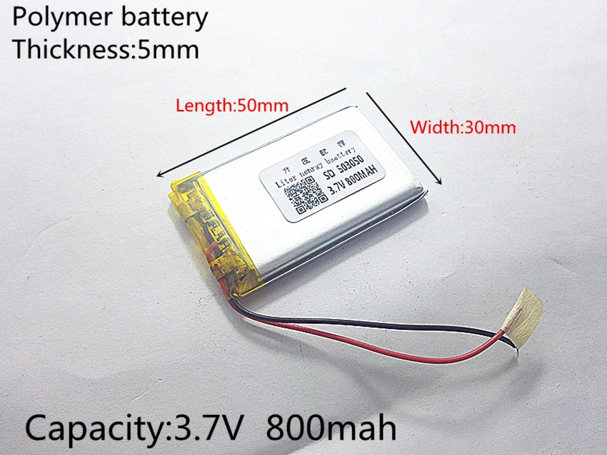 3.7 V 800 mAh 503050 Lithium Polymer LiPo Oplaadbare Batterij ion cellen Voor Mp3 Mp4 Mp5 DIY PAD DVD E-Book bluetooth headset