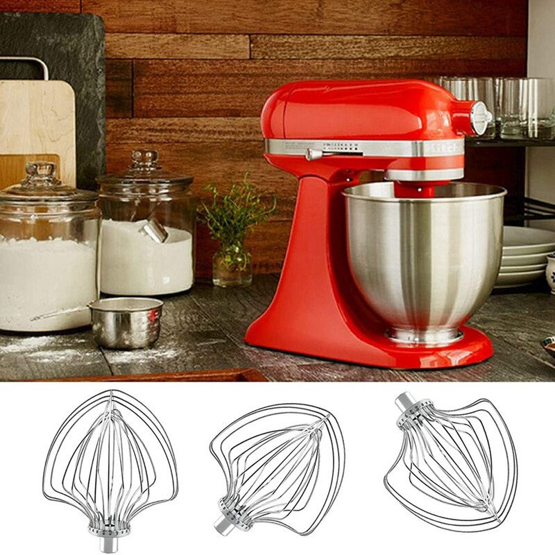 For KN211WW Head Stand Mixer Wire Whip Replacement For Kitchen KA 7QT KSM7586P/7990/8990 Mixer Machines Wire Whip