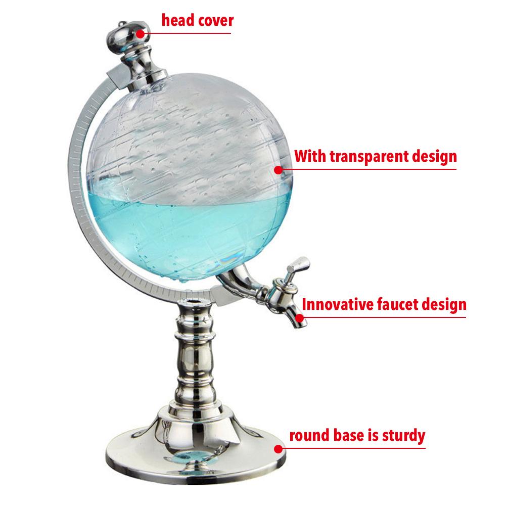 Whiskey Decanter Set Wine Dispenser Globe Dispenser For Bar Party Antique Glass Liquor Wine Faucet Restaurant Bar Props