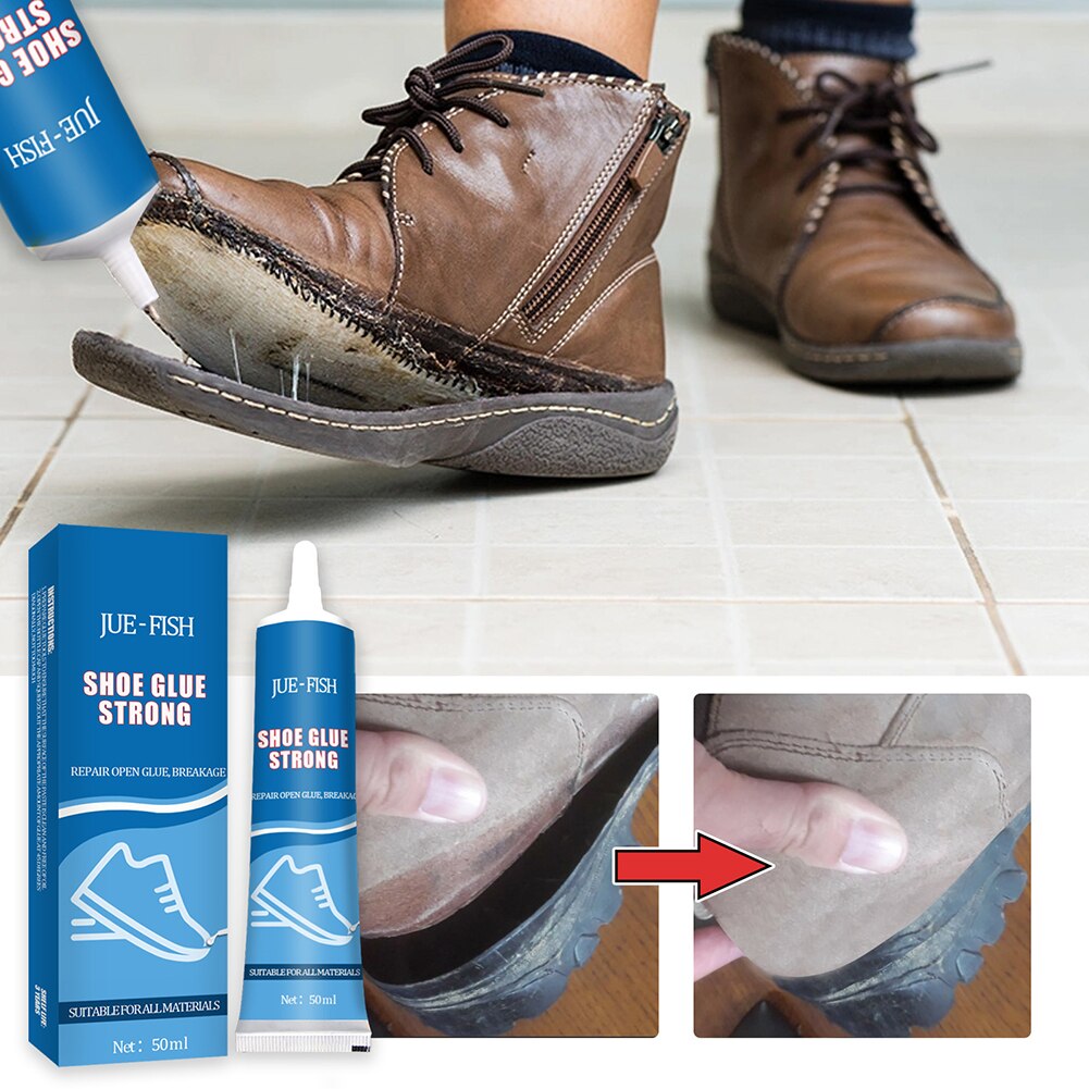 50ml Shoe Glue Strong Super Waterproof Sew Glue Liquid Leather Adhesive Universal Repair Shoes Fast Drying Adhesive Care Tool