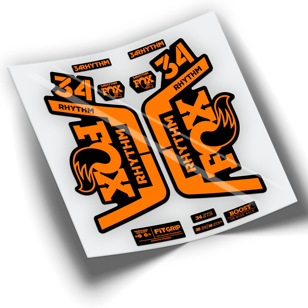 Pegatinas horquilla FOX 34 RHYTHM SERIES WP213: NARANJA