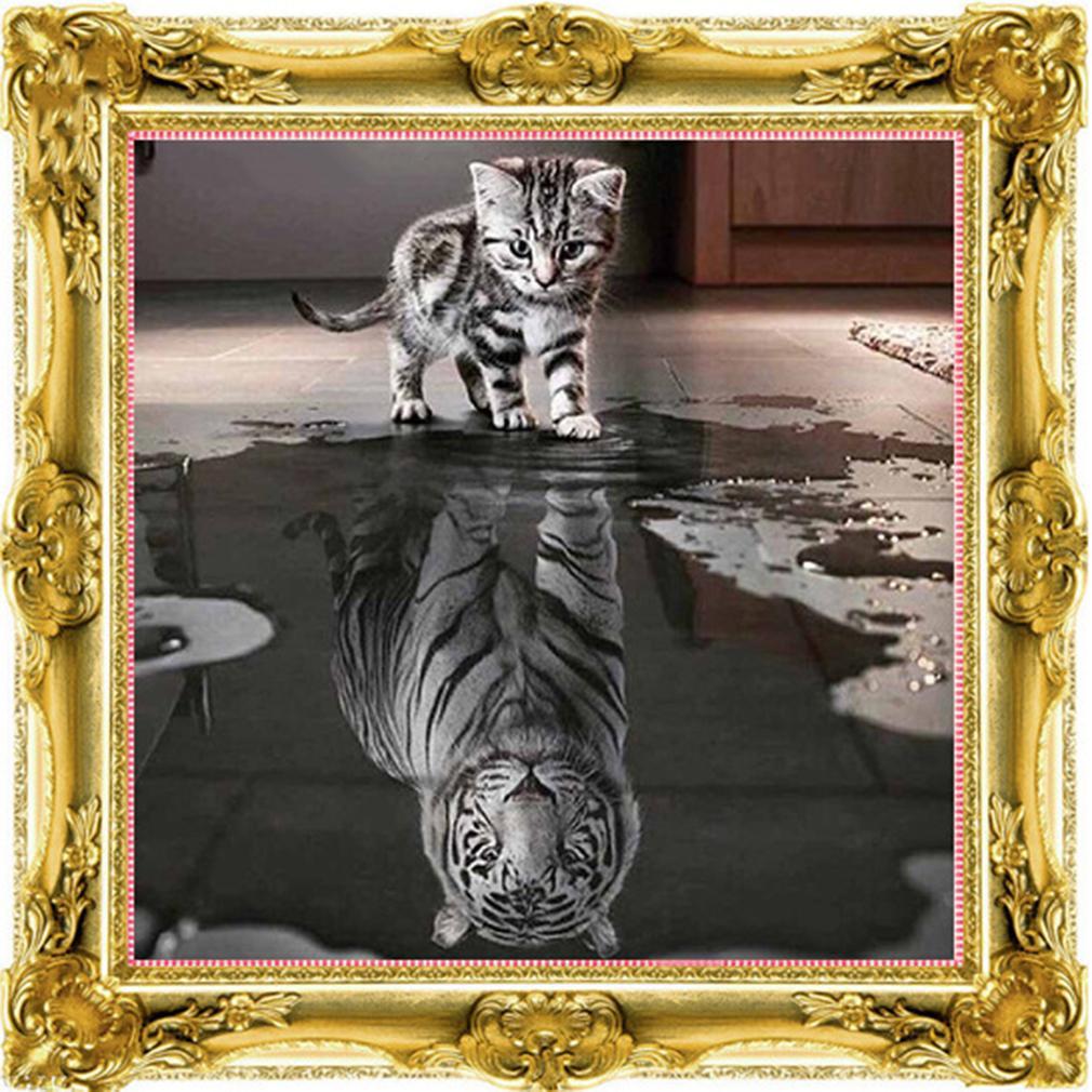 3d diy diamantbroderi maleri dyr af kat til tiger boligindretning mx & @