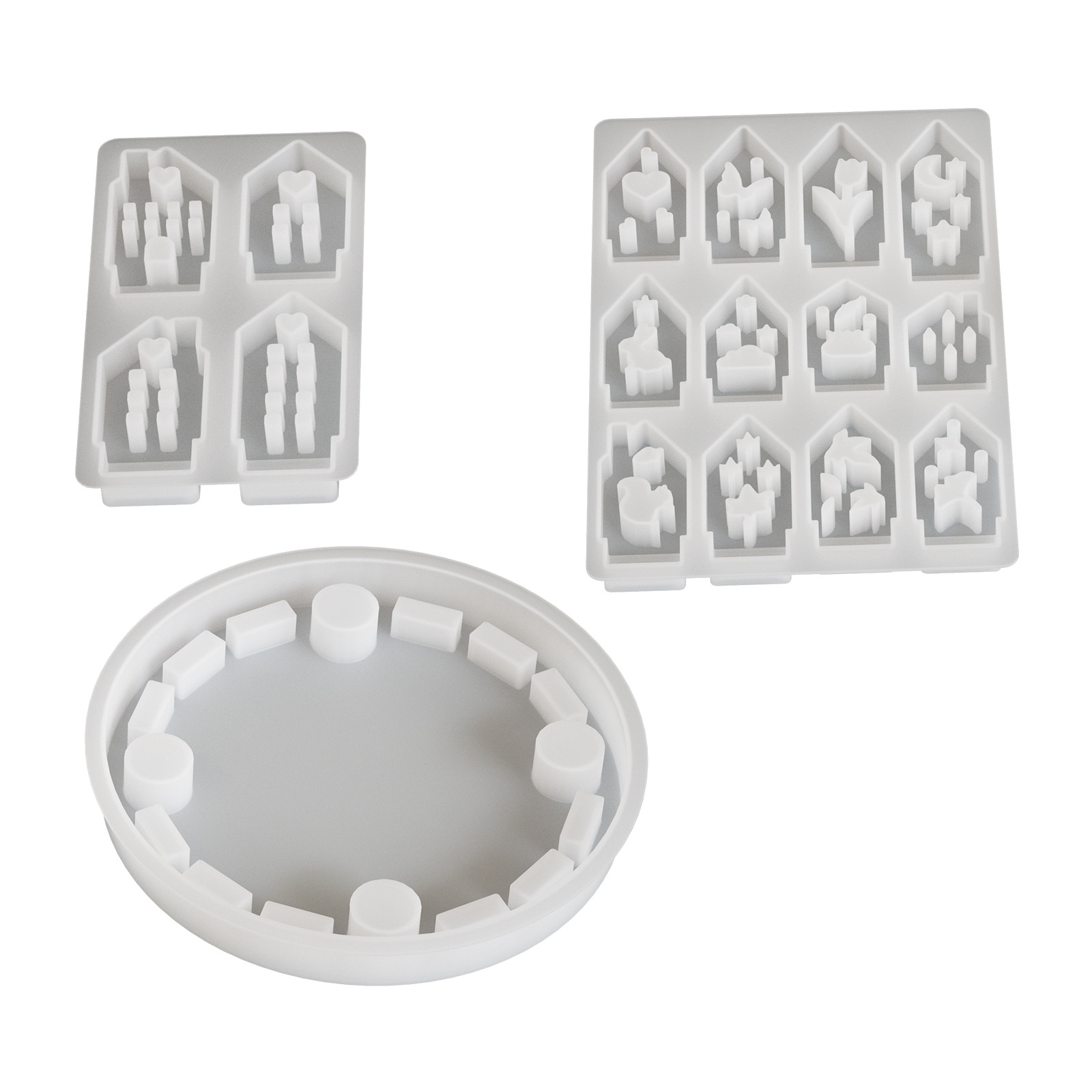 Fai da te casa europea candeliere in gesso ornamento creazione di stampi scheletro foglie d'amore impostato di stampi in silicone per casa di uccelli