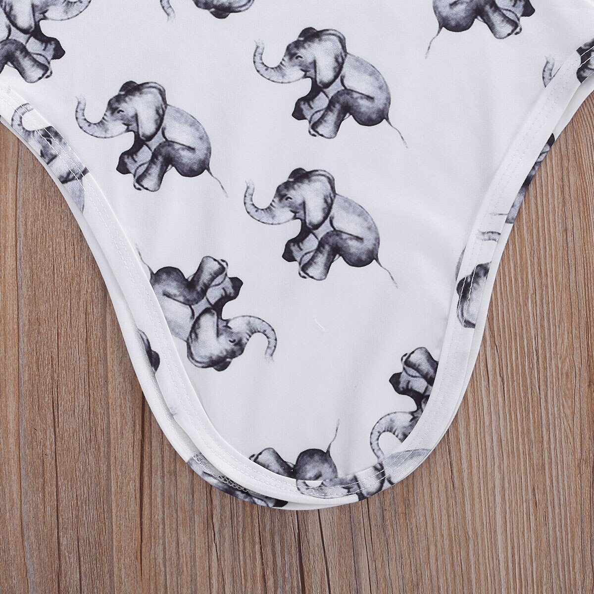 Nyfødt baby pige nattøj dejlig elefant print natkjole med pandebånd sæt kommer hjem tøj 0-6 måneder