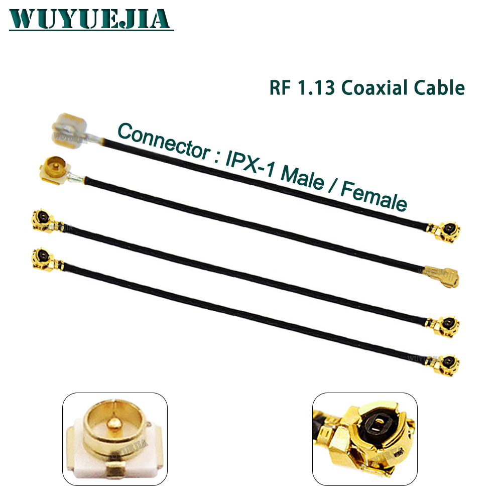 1 Uds IPX1 RF1.13 Cable uFL/u.FL/IPX-1 hembra a IPX1 macho/hembra antena WIFI Cable de extensión en espiral Cable RF 5 ~ 60cm