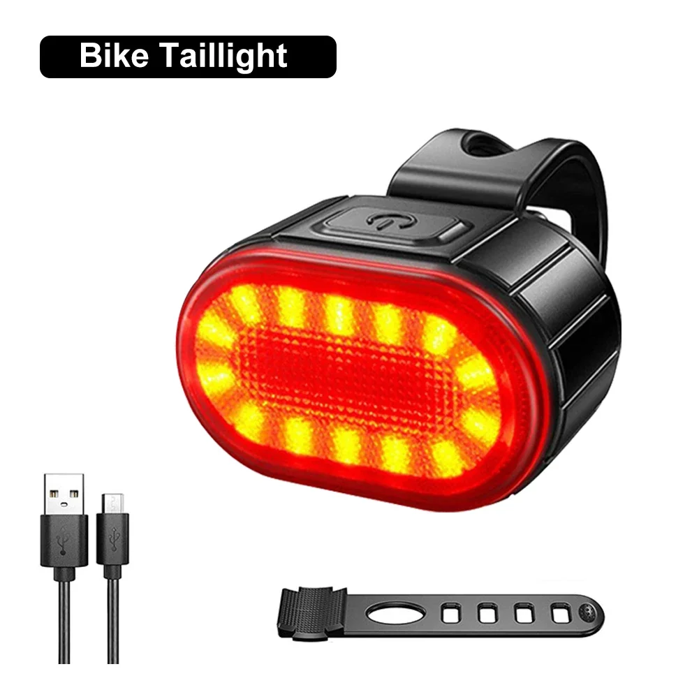 Cykel baglygte forlygte vandtæt cykel led advarselslys mountainbike lysende lampe nat ridning udstyr cykellys: Gul