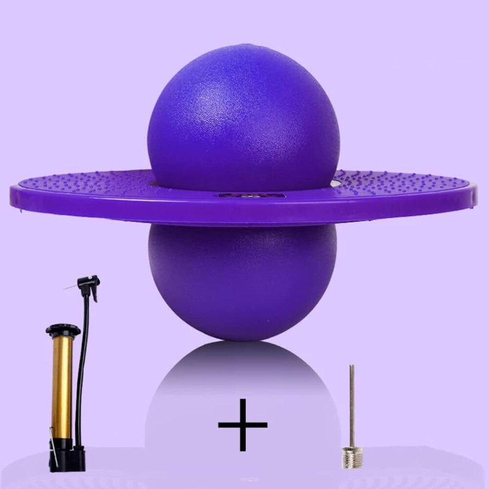 Pogo – balle rebondissante avec poignée et pompes, jouet de saut, capacité de charge maximale de 220lb, adapté aux enfants et aux adultes, offre spéciale: Violet