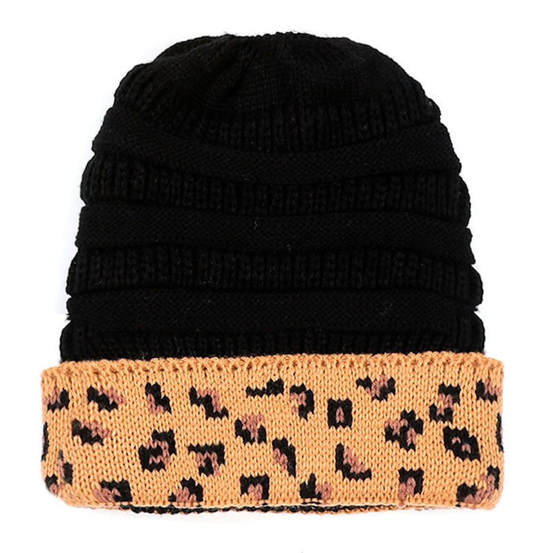 Vlechtbare muts winter gebreide mutsen winter dames muts dames meisje stretch gebreide muts met label paardenstaart muts met gaten warme mutsen mutsen